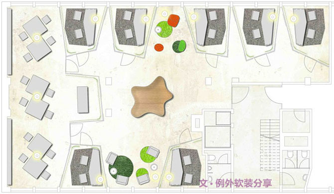 蘇黎世創(chuàng)意設(shè)計(jì)辦公室，工作再忙也來(lái)勁-別墅設(shè)計(jì)_軟裝設(shè)計(jì)_室內(nèi)設(shè)計(jì)_豪宅設(shè)計(jì)-深圳例外軟裝設(shè)計(jì)公司